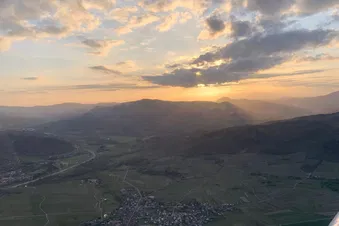 Coucher de soleil au-dessus de l’Alsace