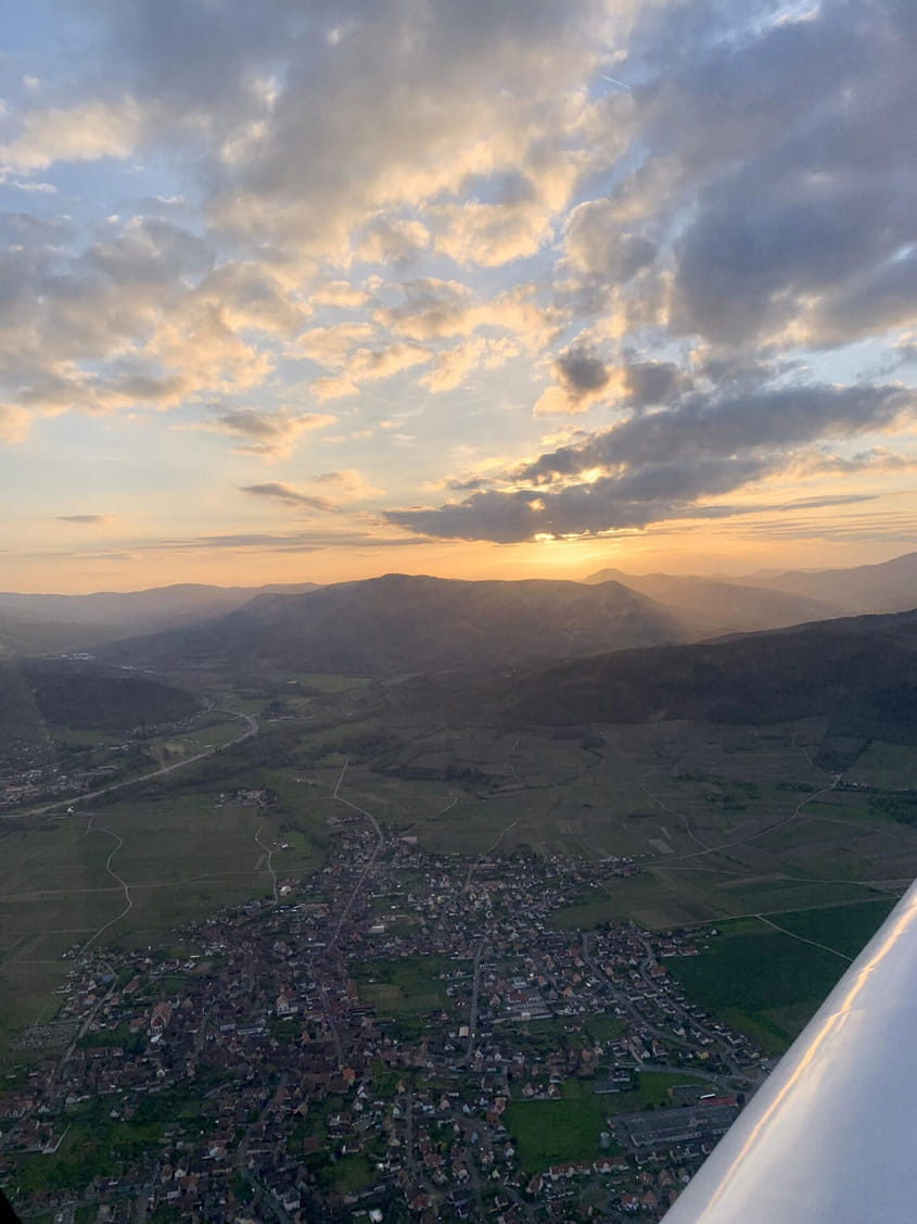 Coucher de soleil au-dessus de l’Alsace
