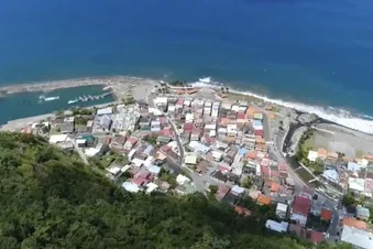 La Martinique, survol nord, Montagne Pelée.