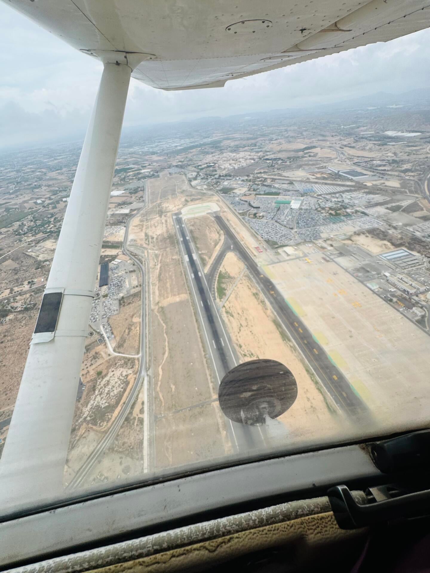 Above the International Alicante Airport