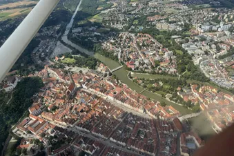 Rundflug über Landshut und Umgebung