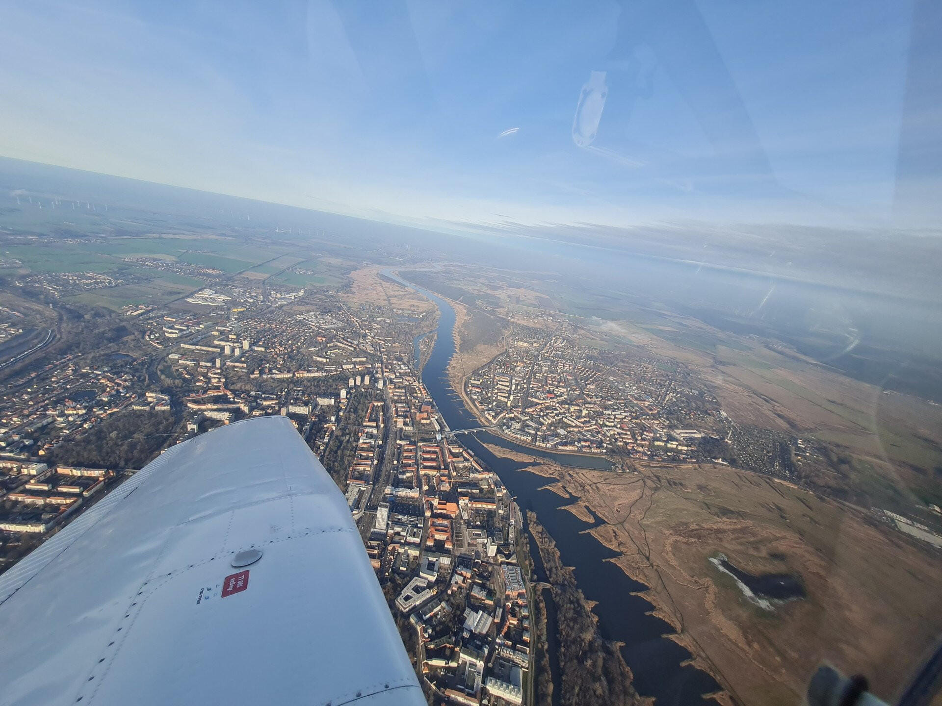 Flug über Frankfurt/O. nach Eisenhüttenstadt ( Kaffe&Kuchen)