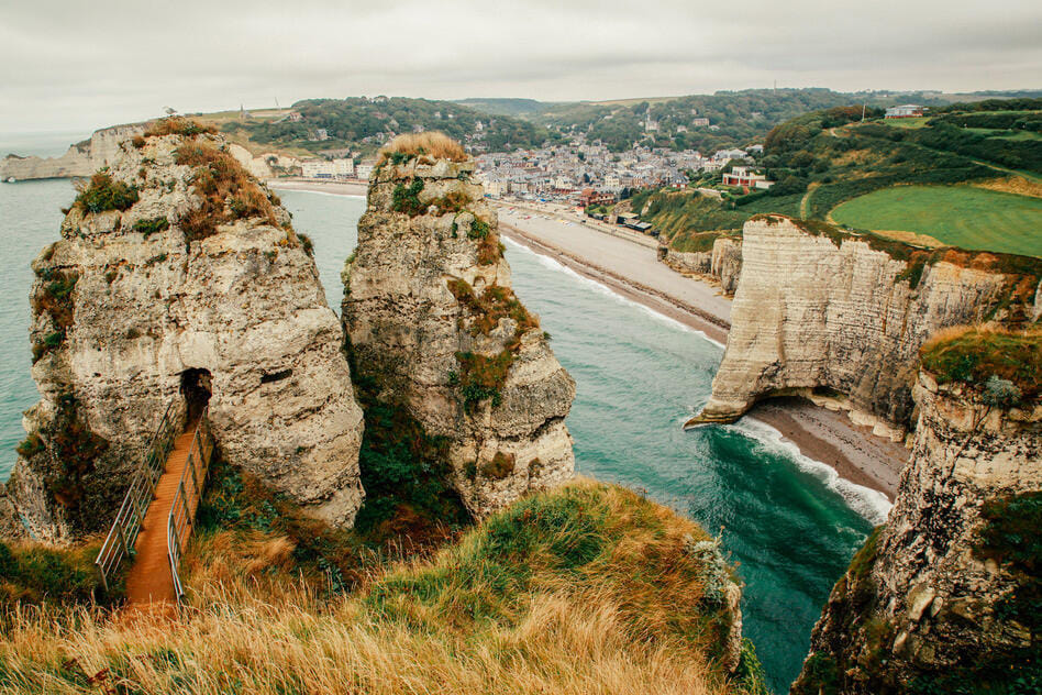 Vue des falaises d'Etretat