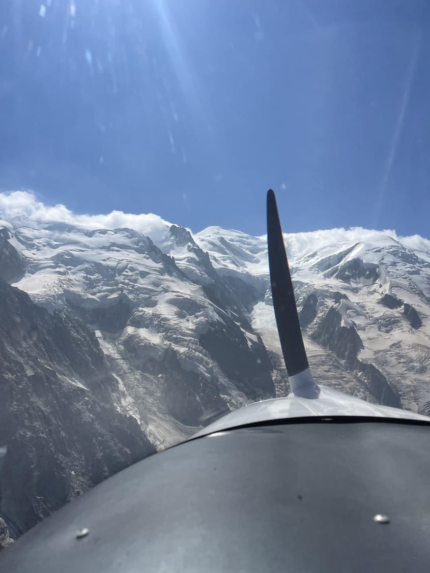 De Dieppe au Mont-Blanc en avion privé (2 jours)