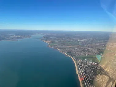 Sightseeing over Isle of Wight