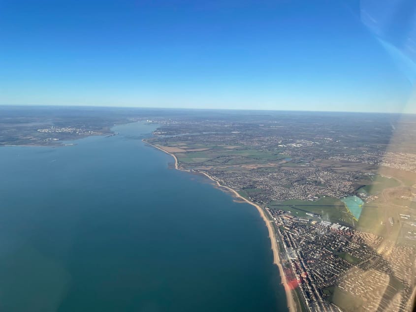 Sightseeing over Isle of Wight