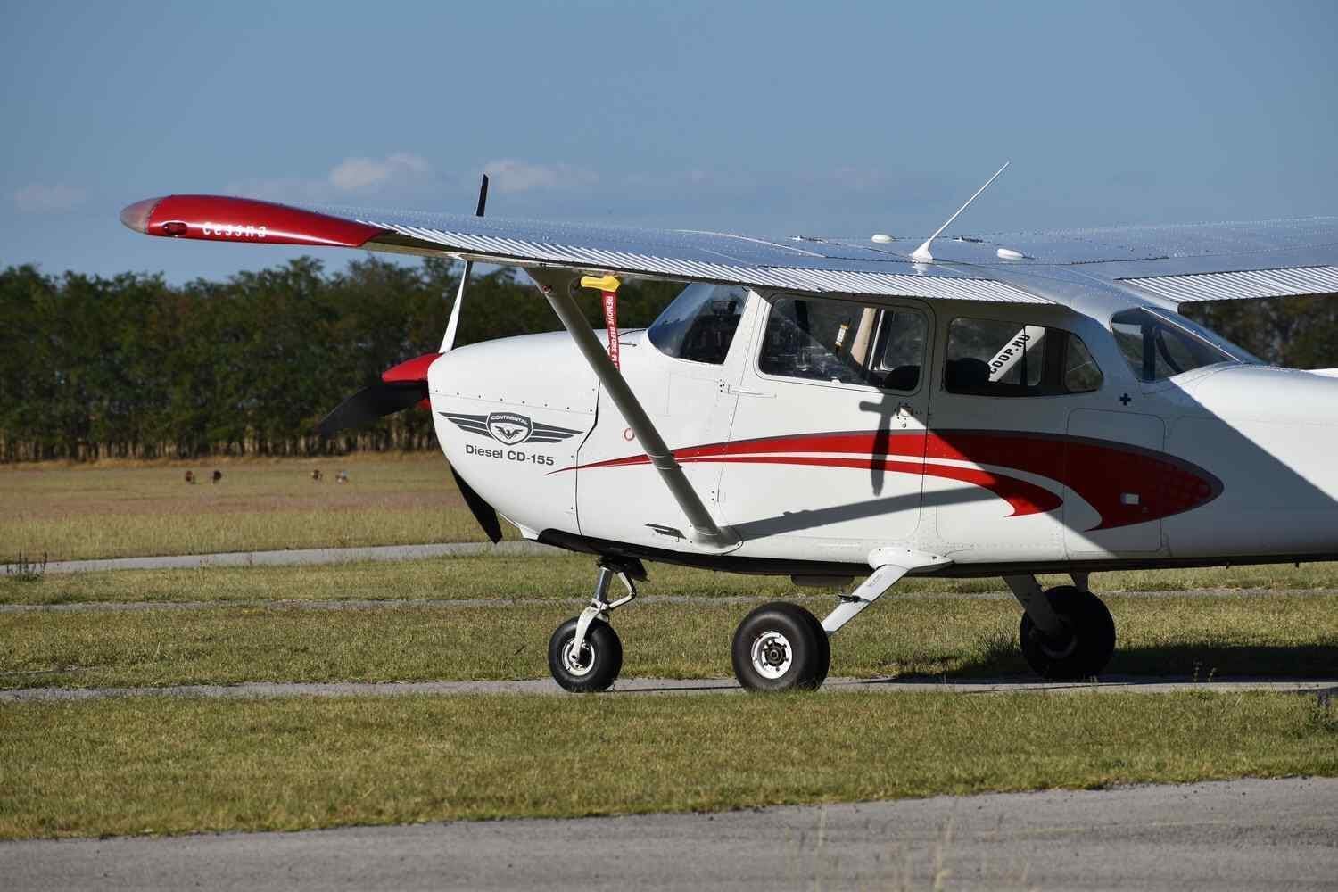 Photo of our Airplane while parked at Siófok Airport