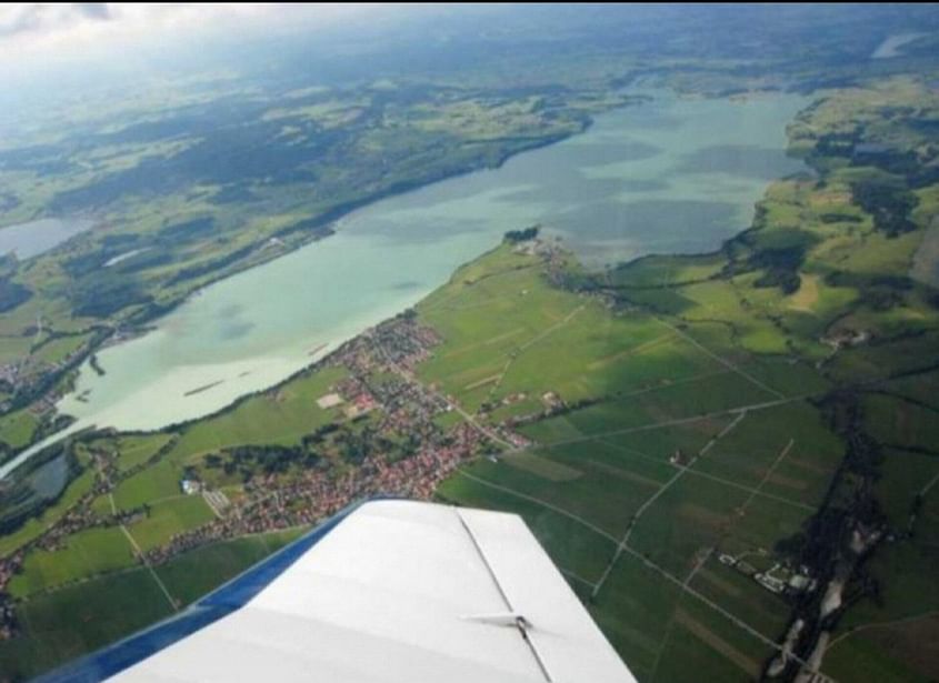 Rundflug Manching/Ingolstadt  zum Forgensee über München