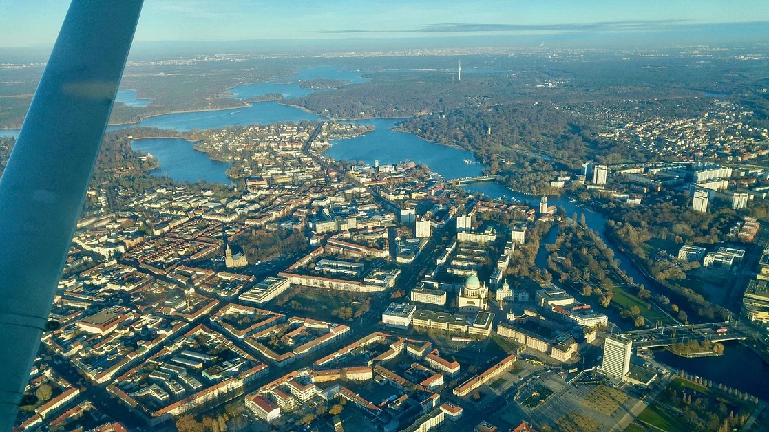 Potsdam und Potsdam's Schlösser von oben