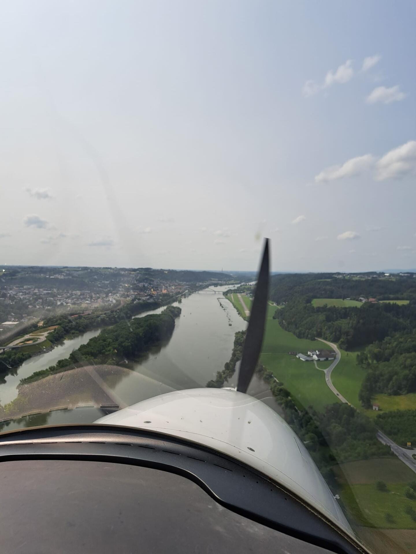 Anflug auf Vilshofen