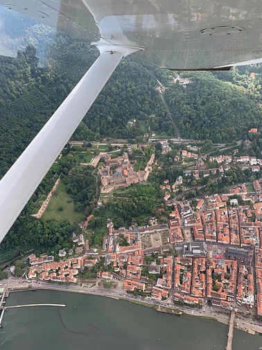 Heidelberg und Schlossruine von oben