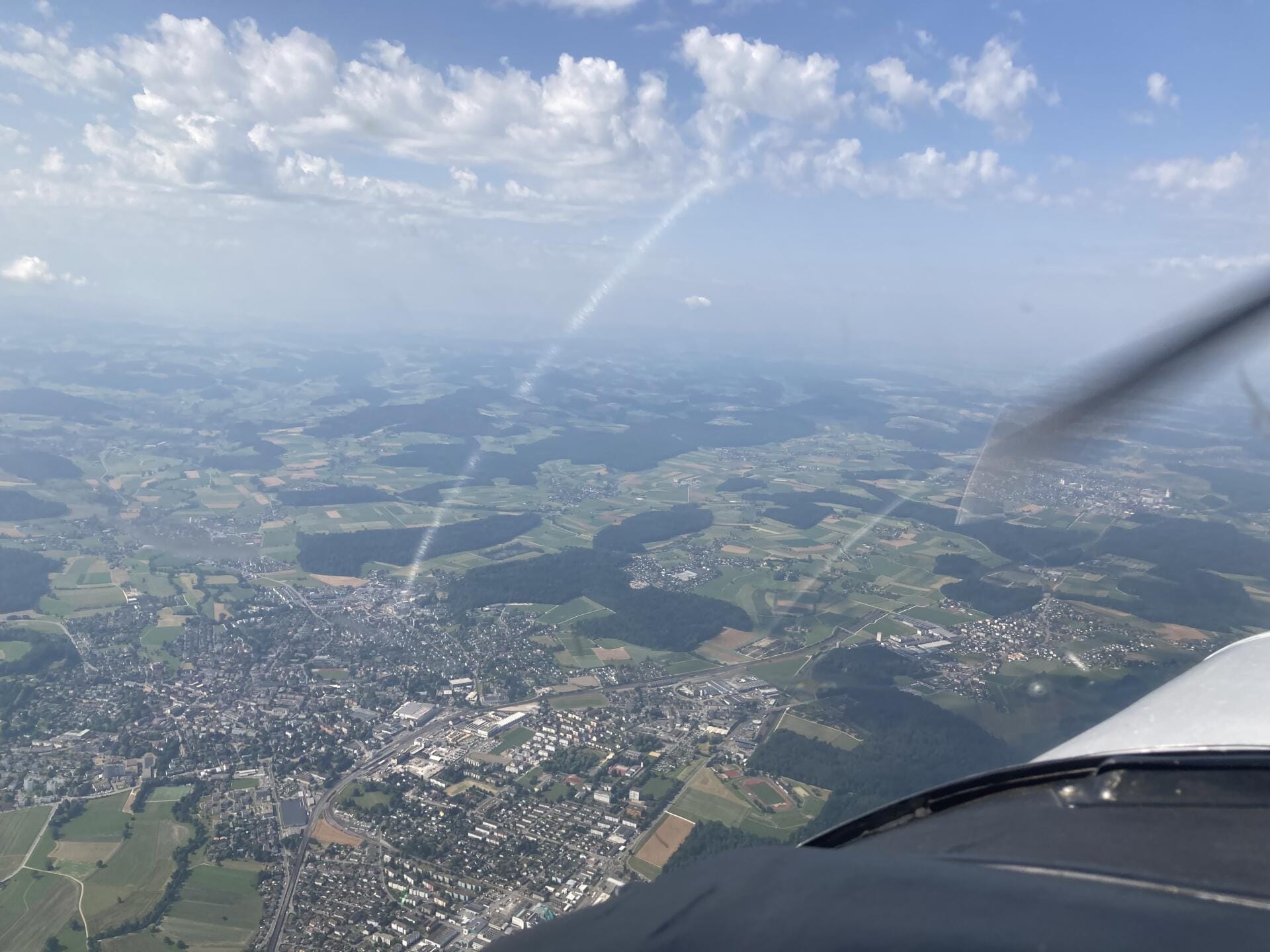 Flight along the Swiss Jura