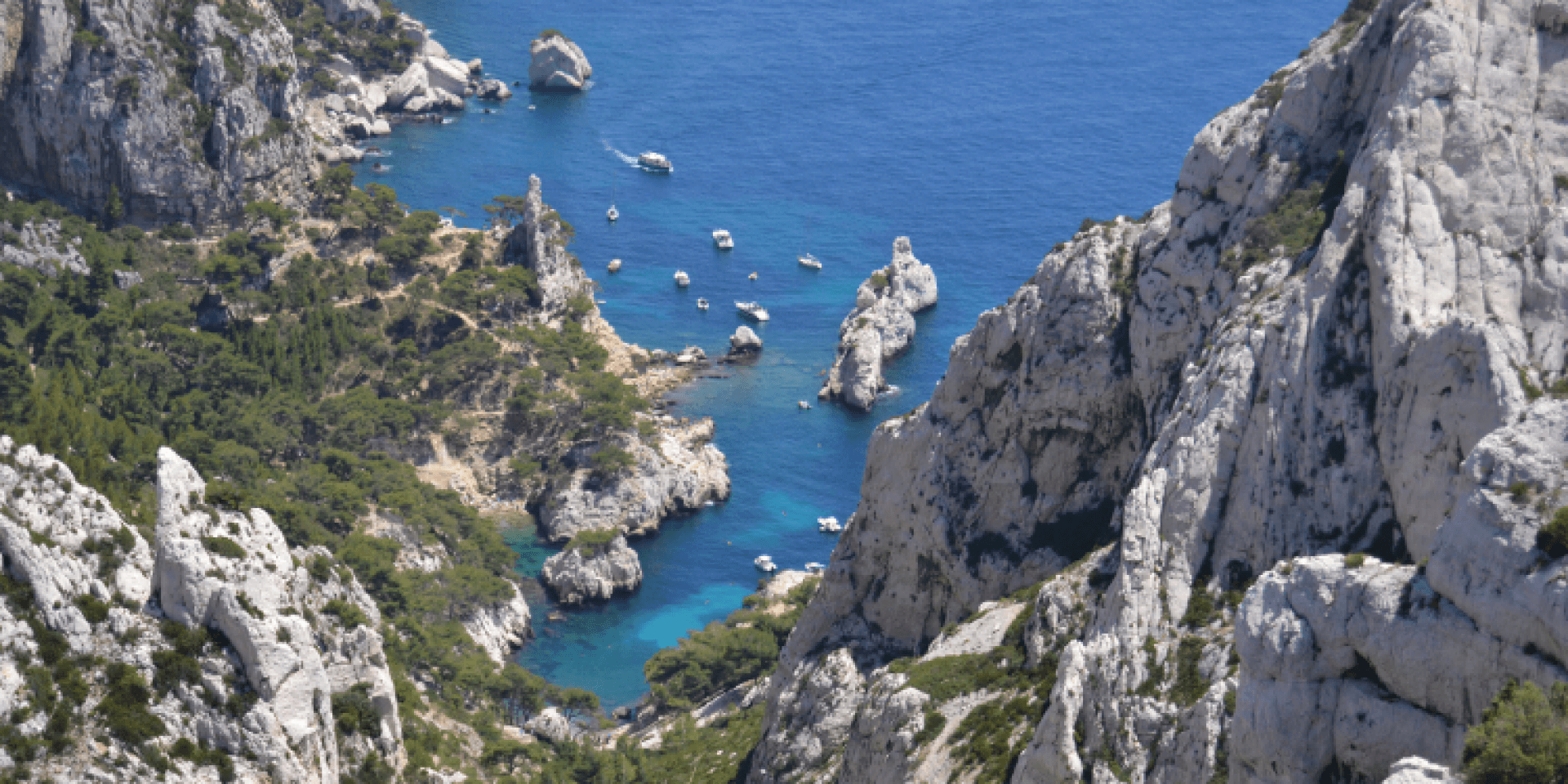 Les Calanques de Cassis vues du ciel