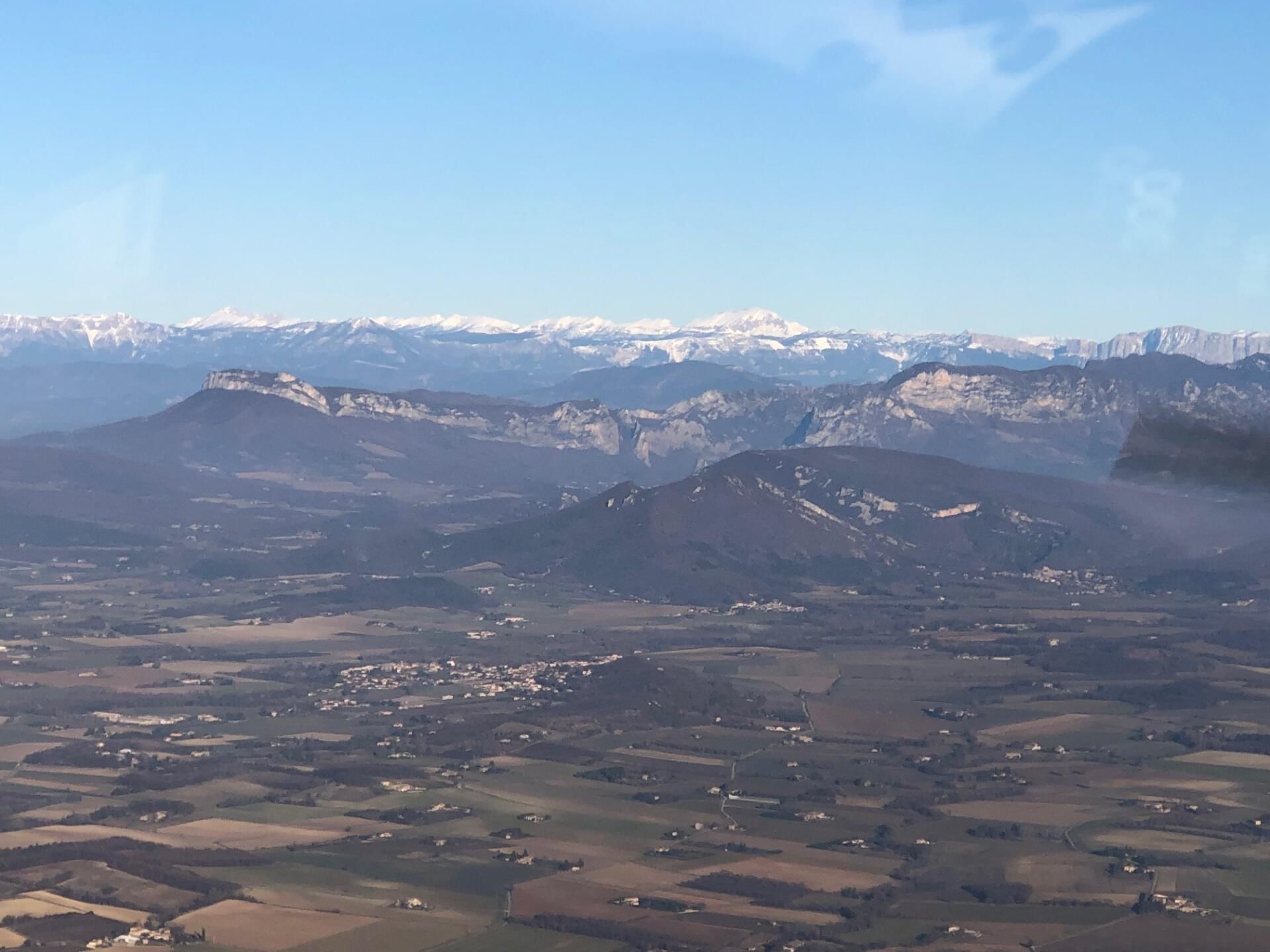 Vue sur la plaine EST de retour des Gorges de l'Ardèche