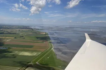 Überflug der Nordsee