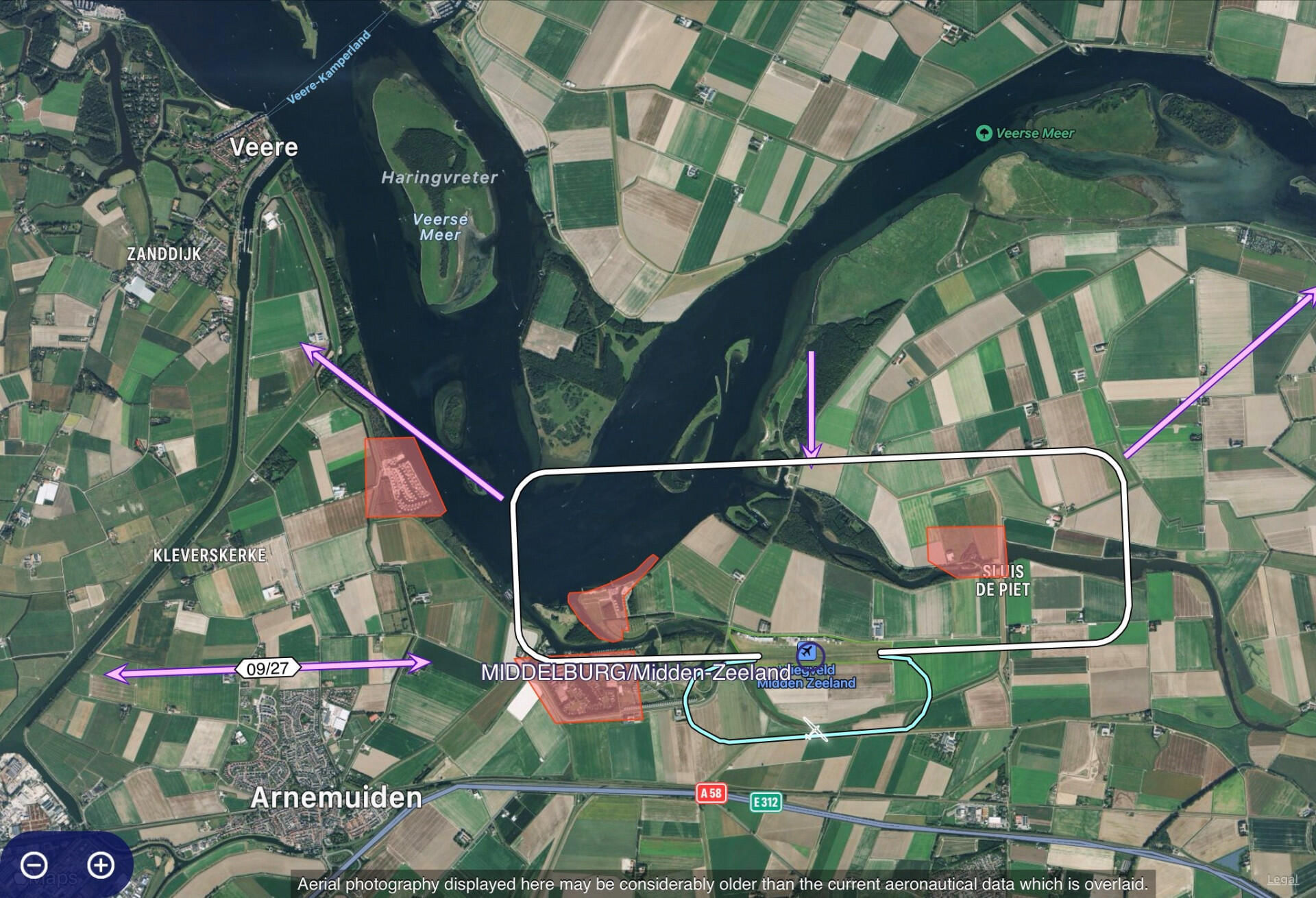 Midden Zeeland aerodrome, adjacent to the Veerse Meer (lake)