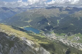 Blick auf Davos