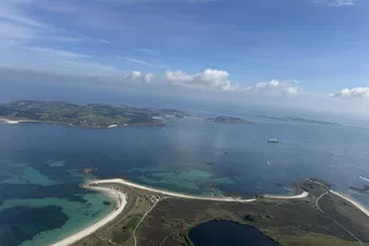 Isles of Scilly from the air