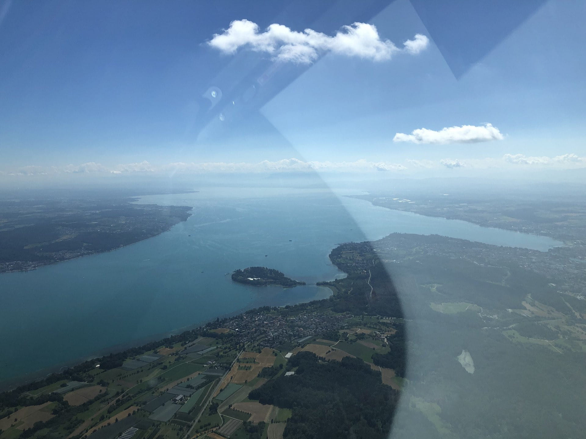 Schöner Bodensee und Rheinfall (Schweiz) Rundflug
