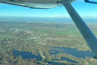 North - South Kent countryside & city flight