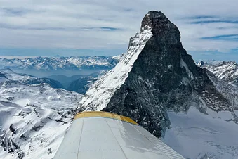 Vorbeiflog am Matterhorn