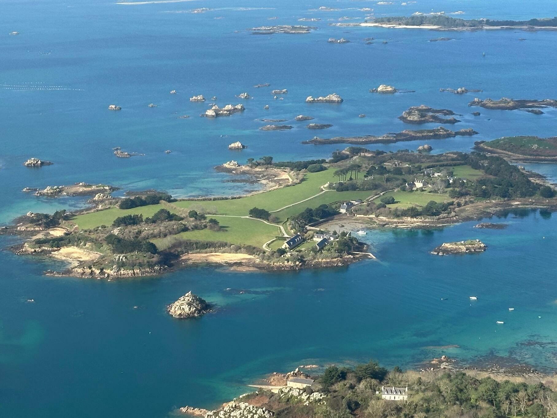 Bréhat - Côte d'Emeraude - Mont Saint Michel en avion