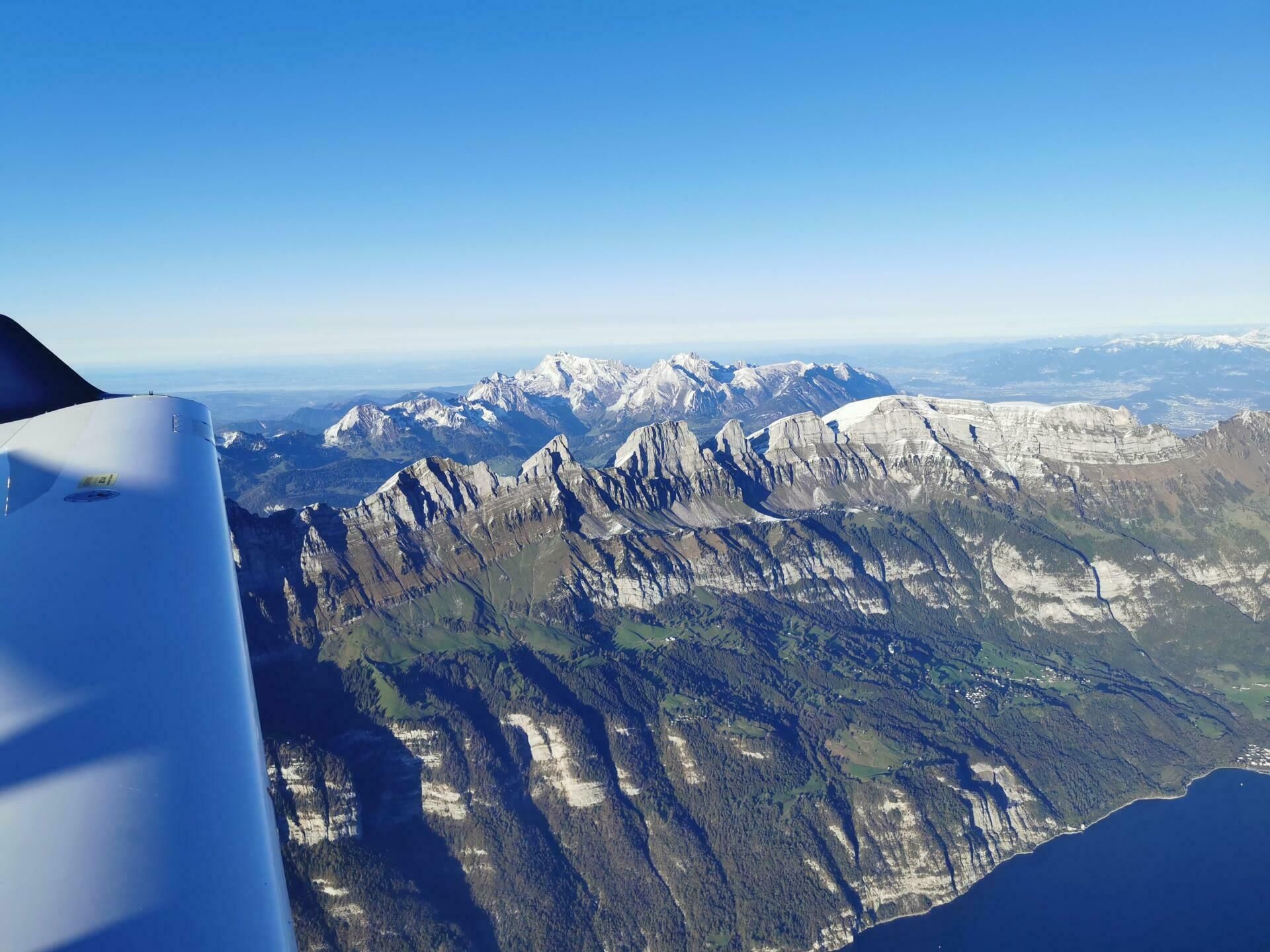 Sightseeing from a modern aircraft