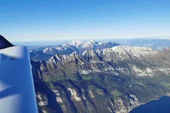 Sightseeing from a modern aircraft