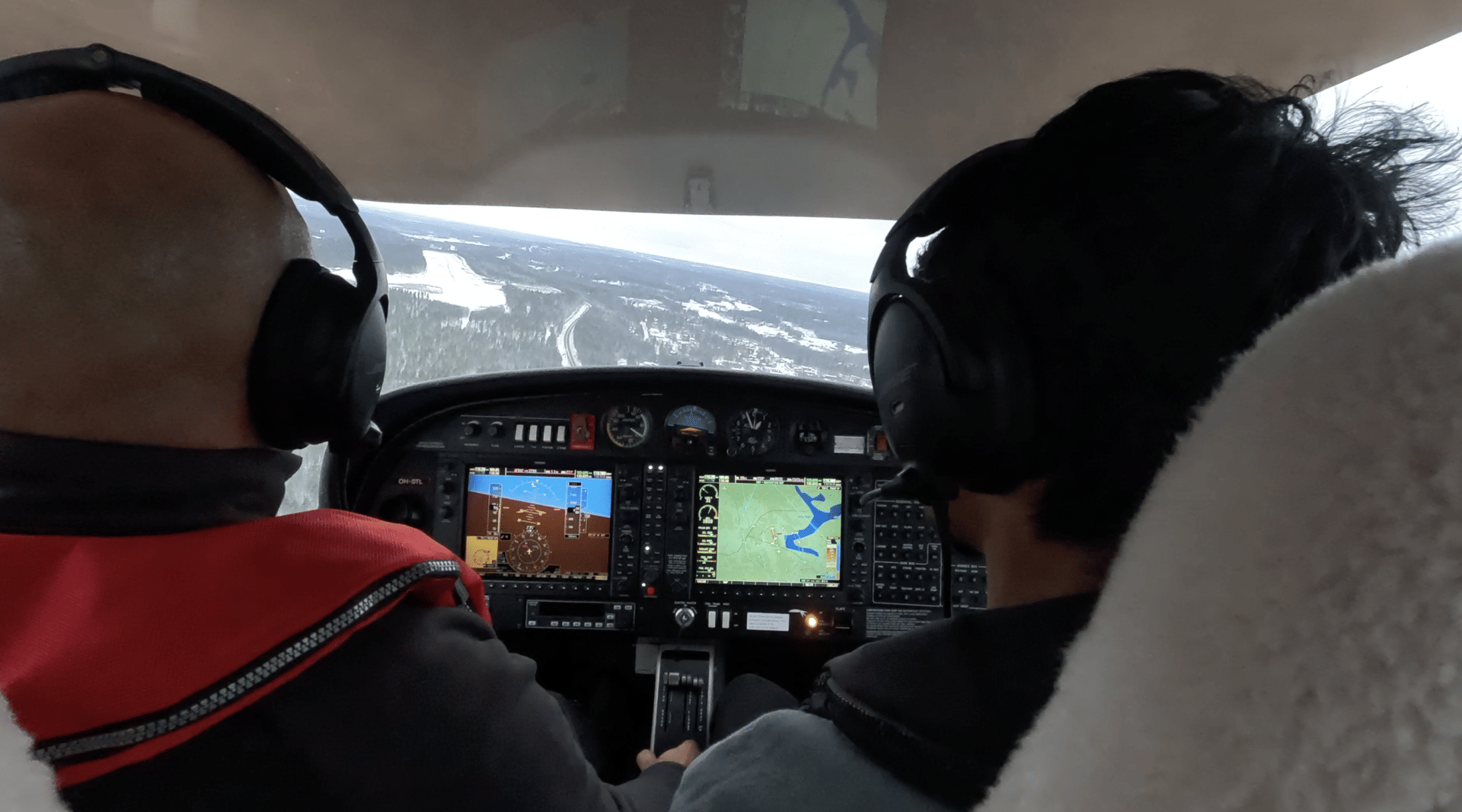 Landing back in Nummela during the winter