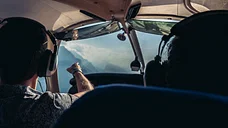Sicht aus dem Cockpit