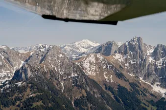 Blick in die mächtigen Voralpen
