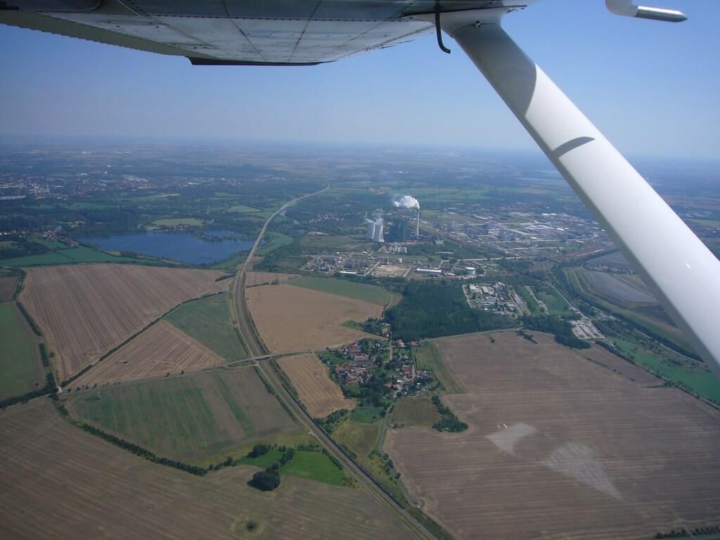 Rattmansdorfer Seen mit Buna-Kraftwerk