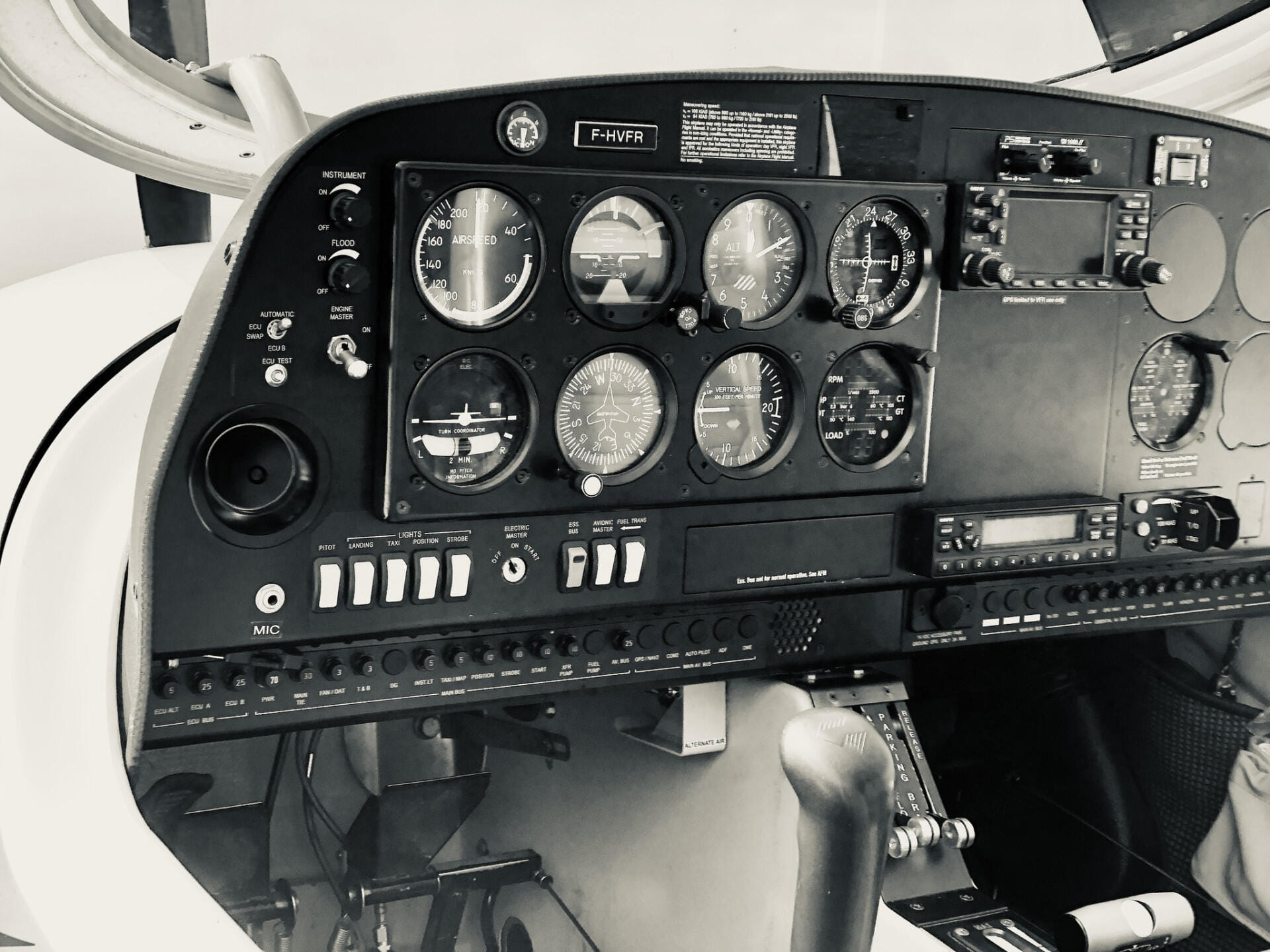 Vue du Cockpit d'un DA 40