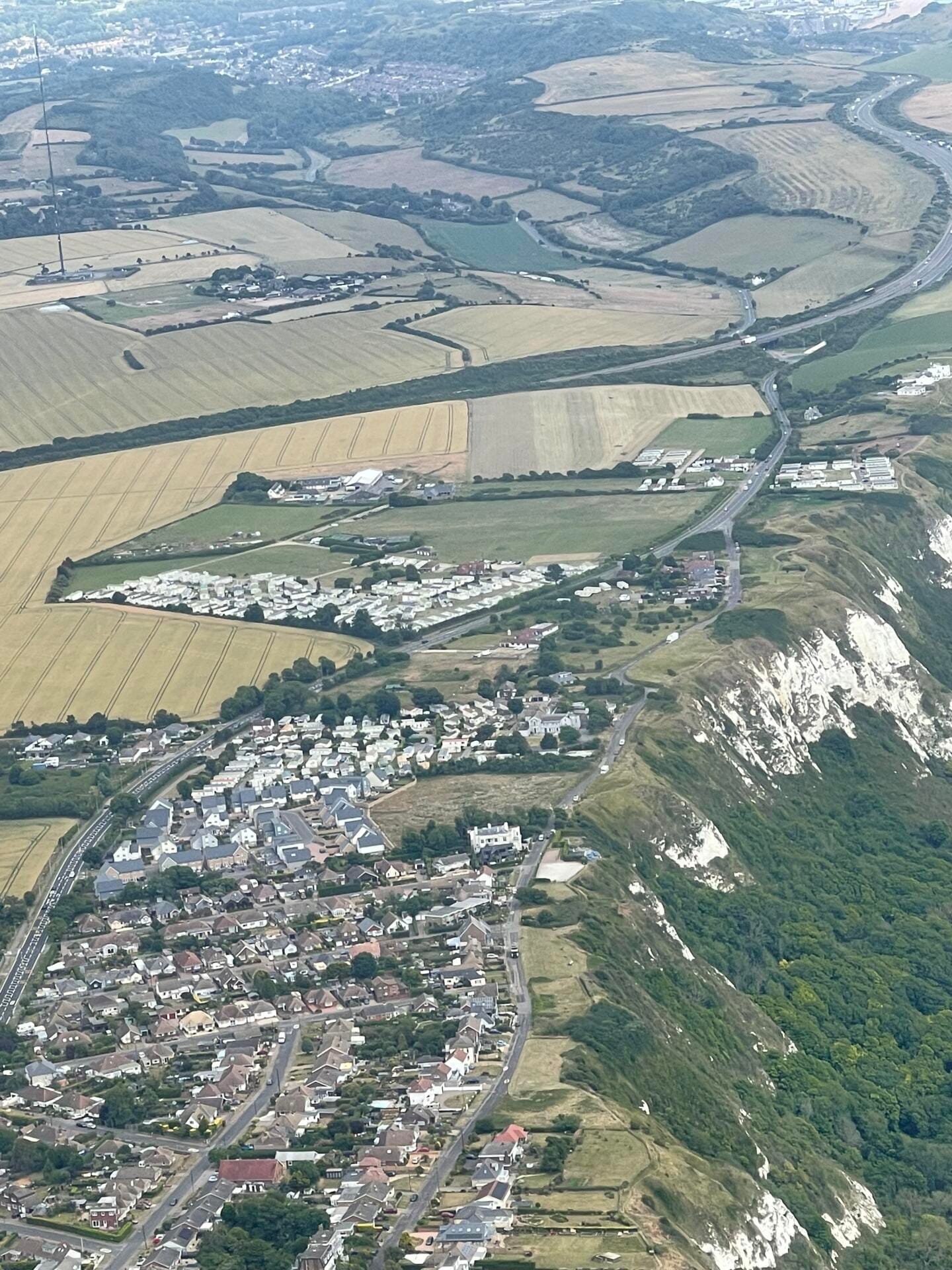 Part of the white cliffs of Dover