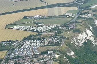 Part of the white cliffs of Dover