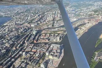 Rundflug über Hamburg