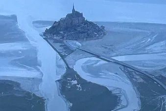 Vue aérienne du Mont Saint-Michel