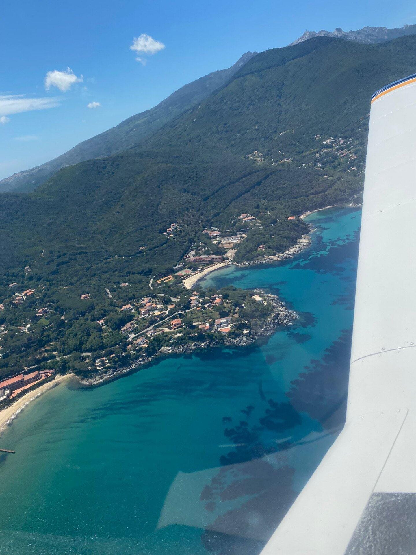 Overfly Isola d'Elba and the surrounding isles