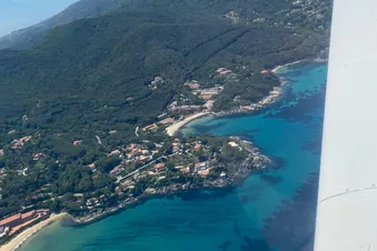 Overfly Isola d'Elba and the surrounding isles