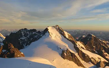 Panoramic Flight over the Swiss Alps (Piz Bernina)