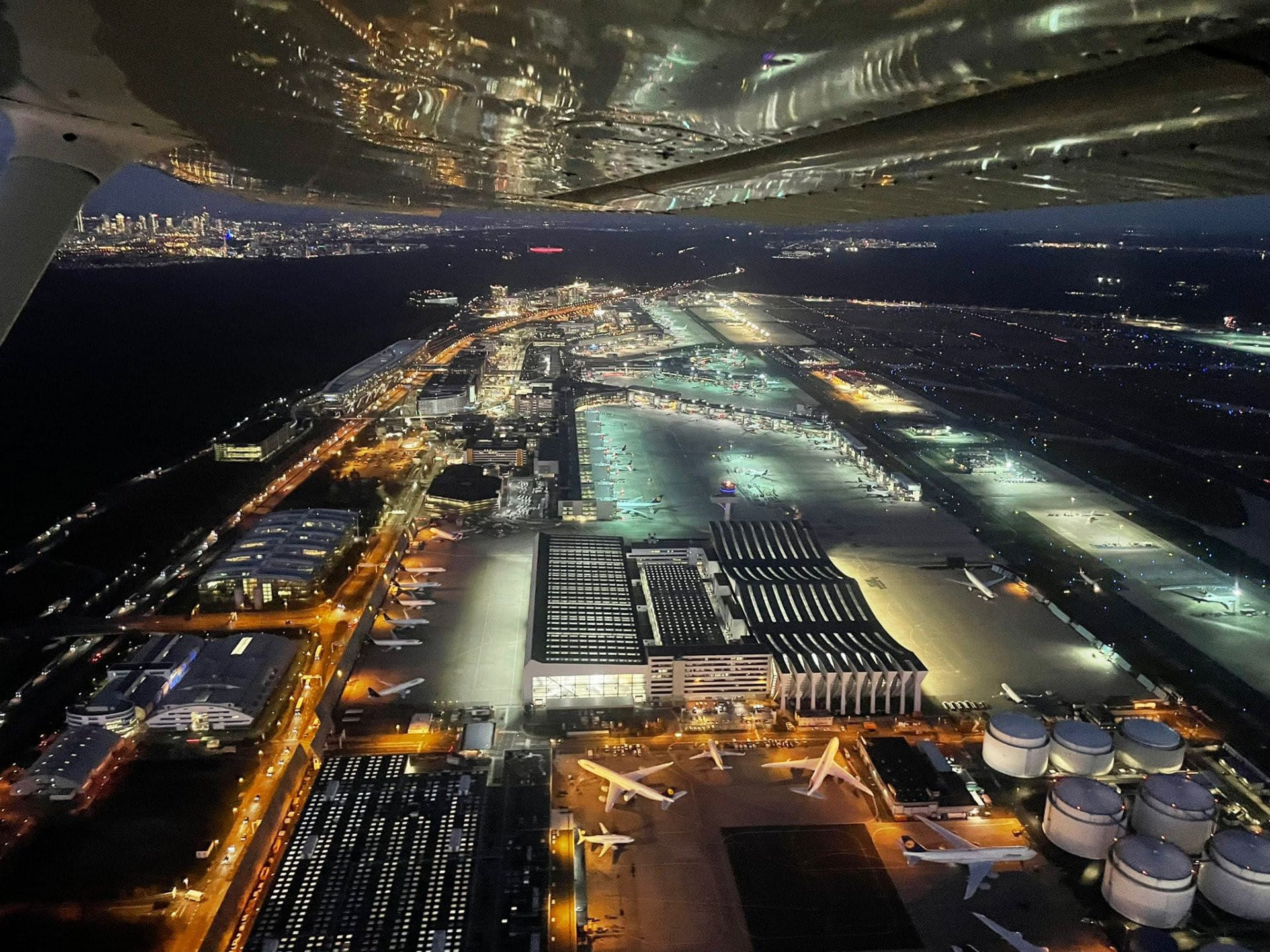 Die Lichter der Nacht von oben - nur im Winter!