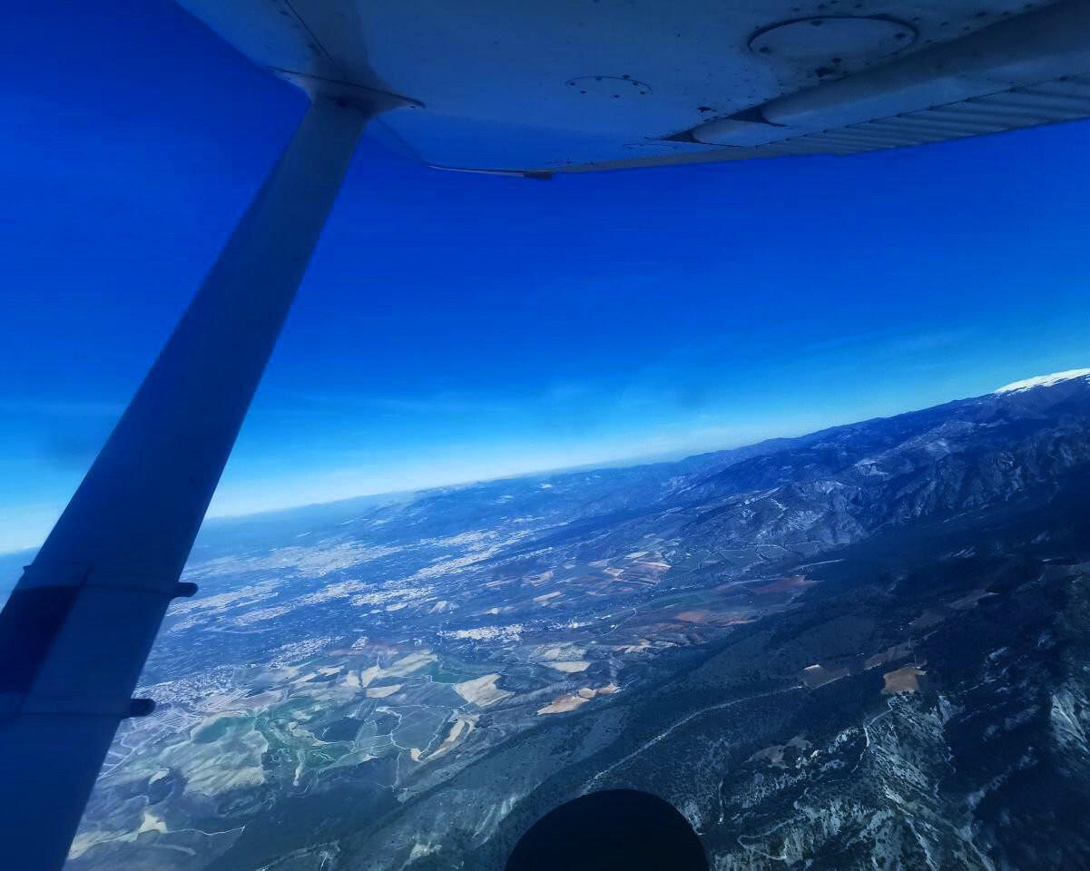 Costa del Sol and Granada from the sky
