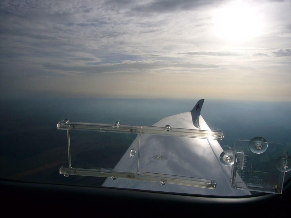 Heimflug über abendlicher Inversion