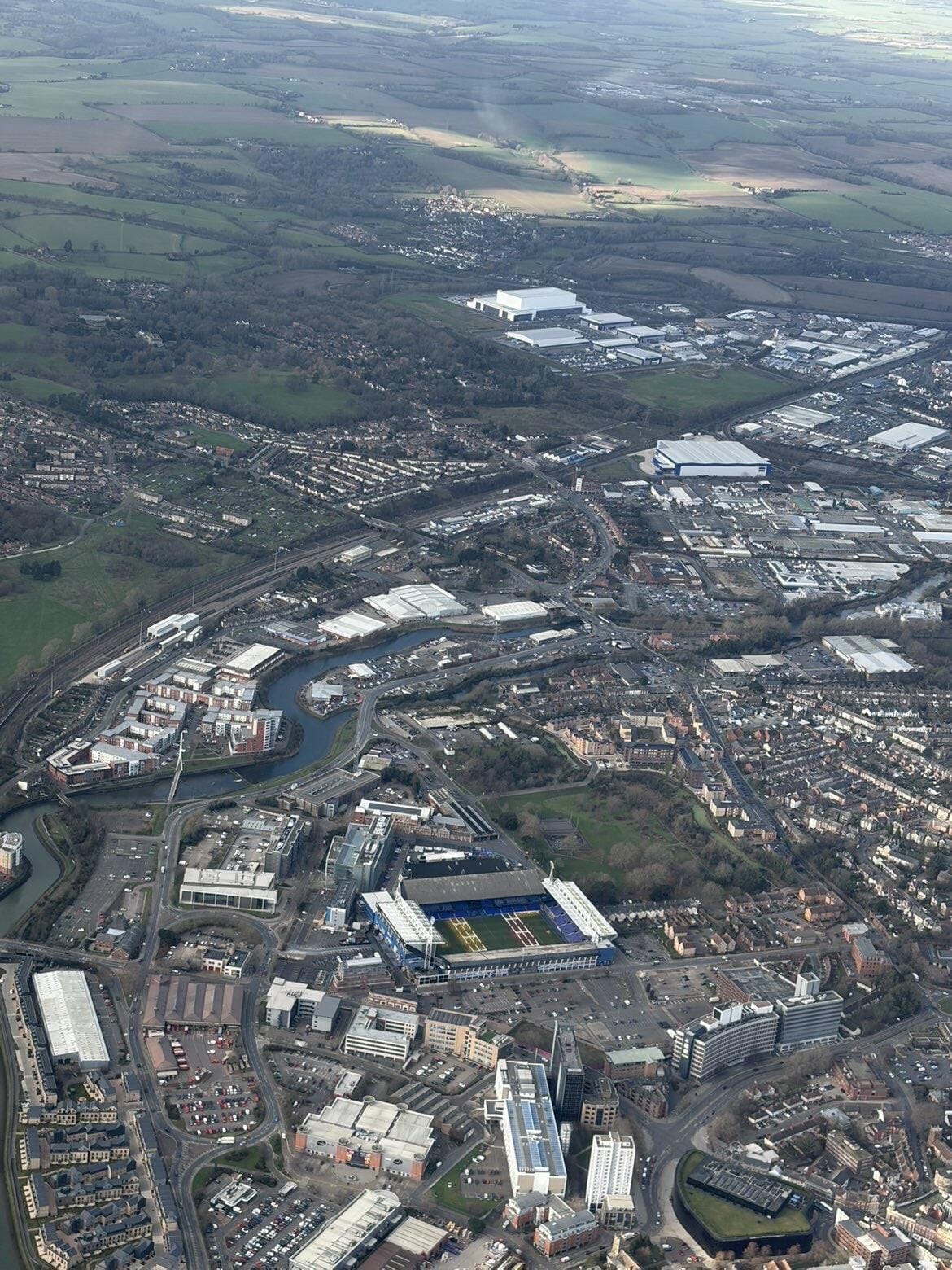 Two Hour Flight. Coast, Cities & Football Stadiums