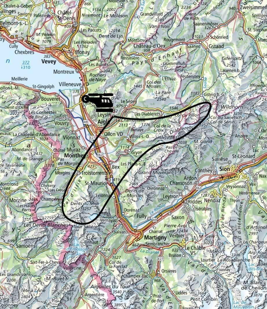 🚁 Tour en hélico - 30 min - depuis Leysin