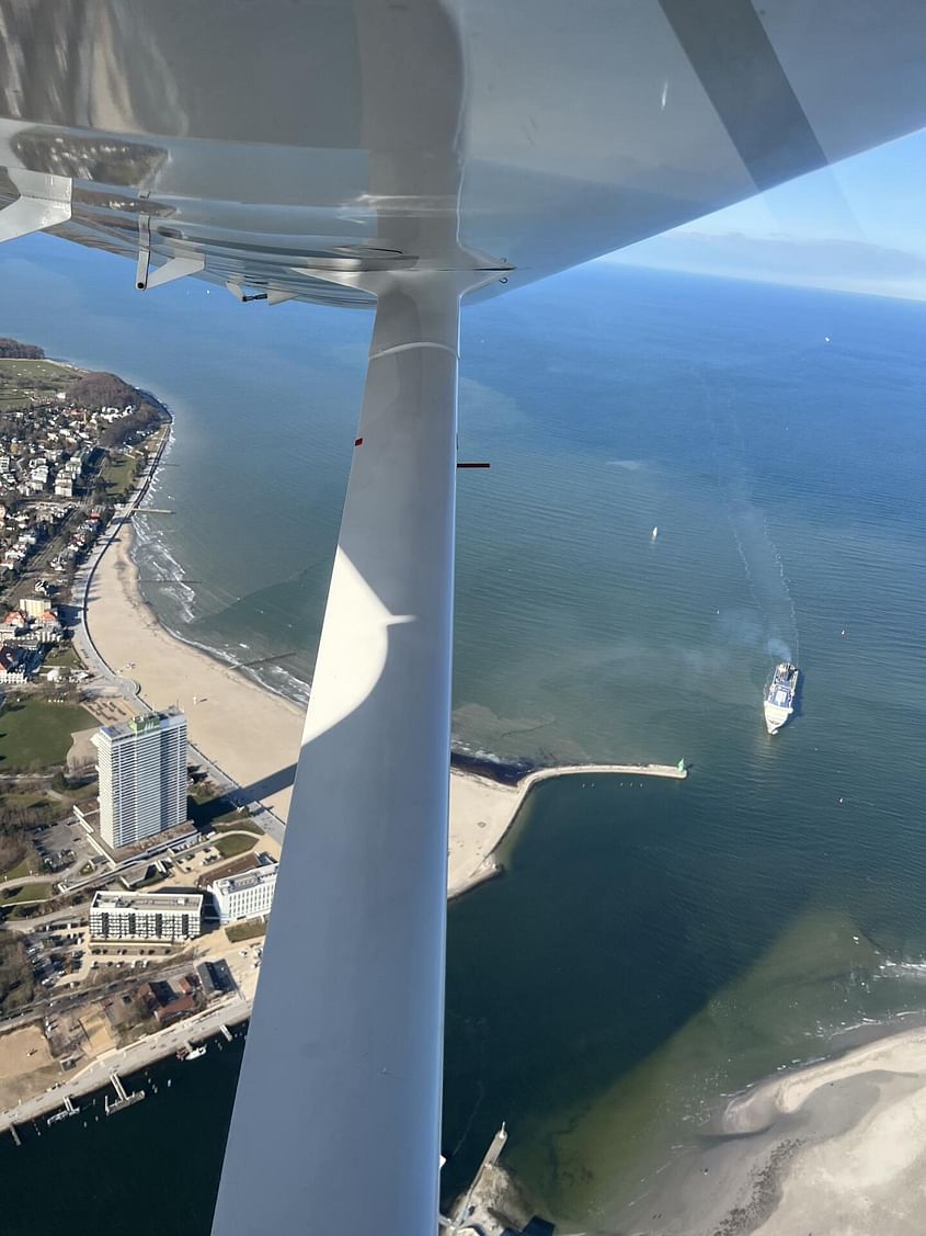 Flug über Schwerin und Lübeck