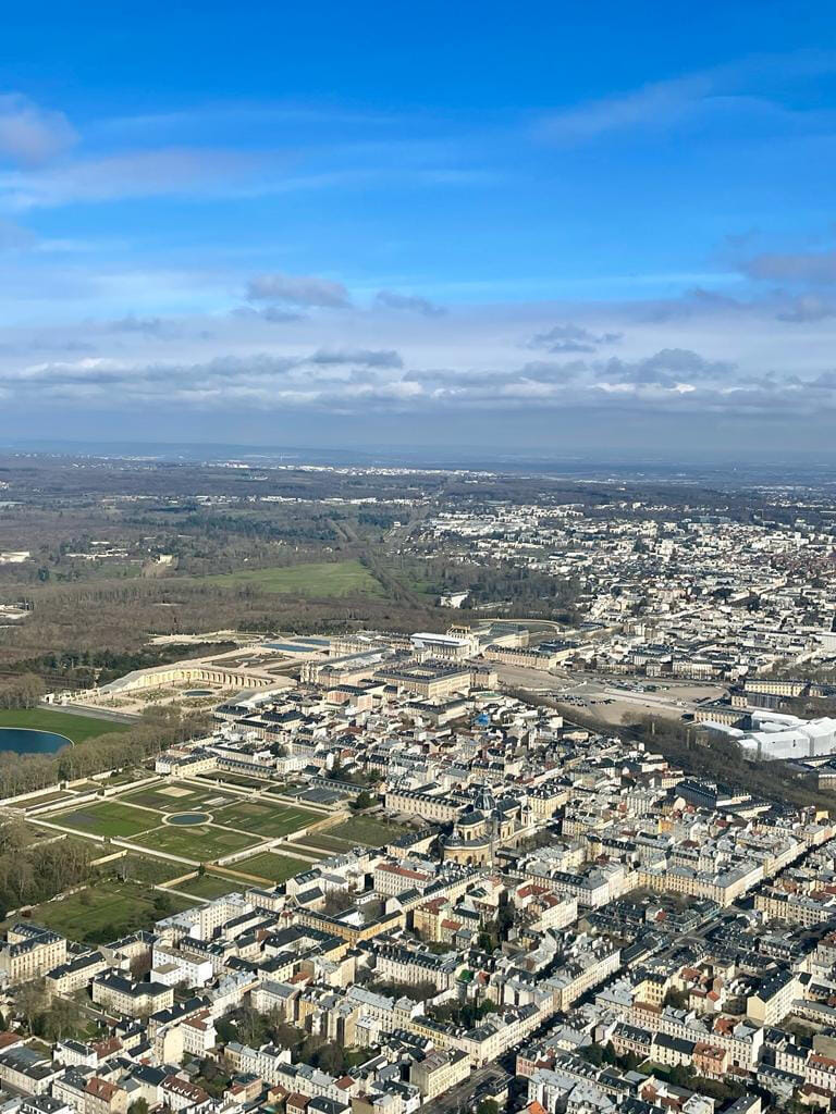 Vue aérienne du Château de Versailles