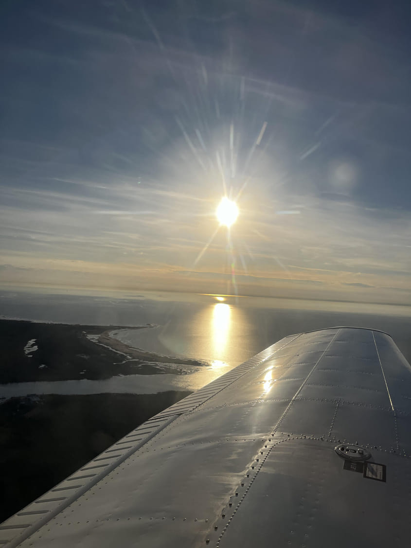 Flight to Kalajoki along the coast