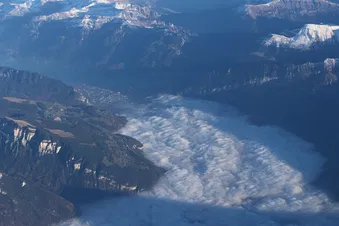 Interlaken aus einer Höhe von 5‘500 Meter über Meer