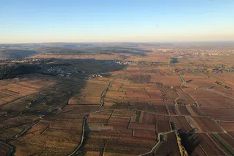 Le vignoble bourguignon vue du ciel